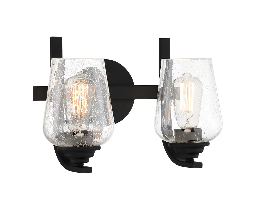 2 LIGHT, BATH FIXTURE IN METAL