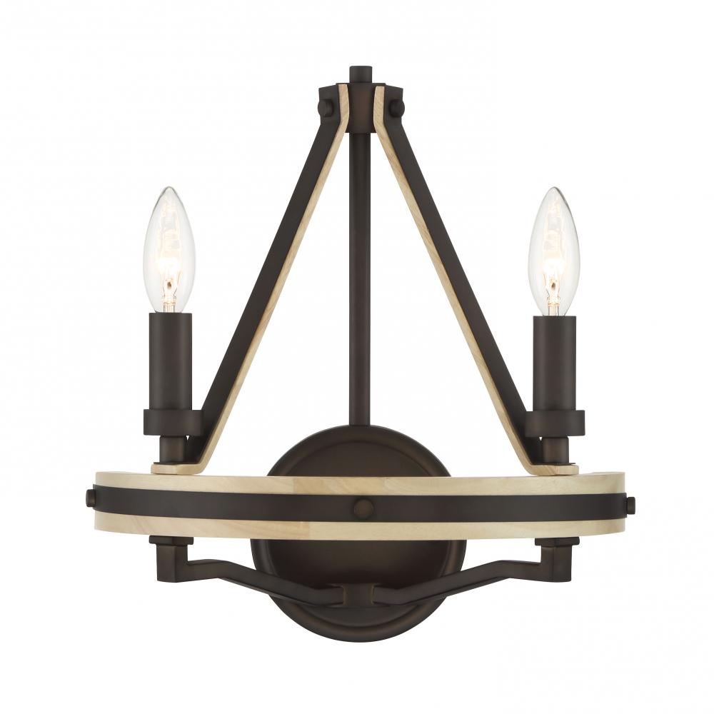 2 LIGHT WALL SCONCE