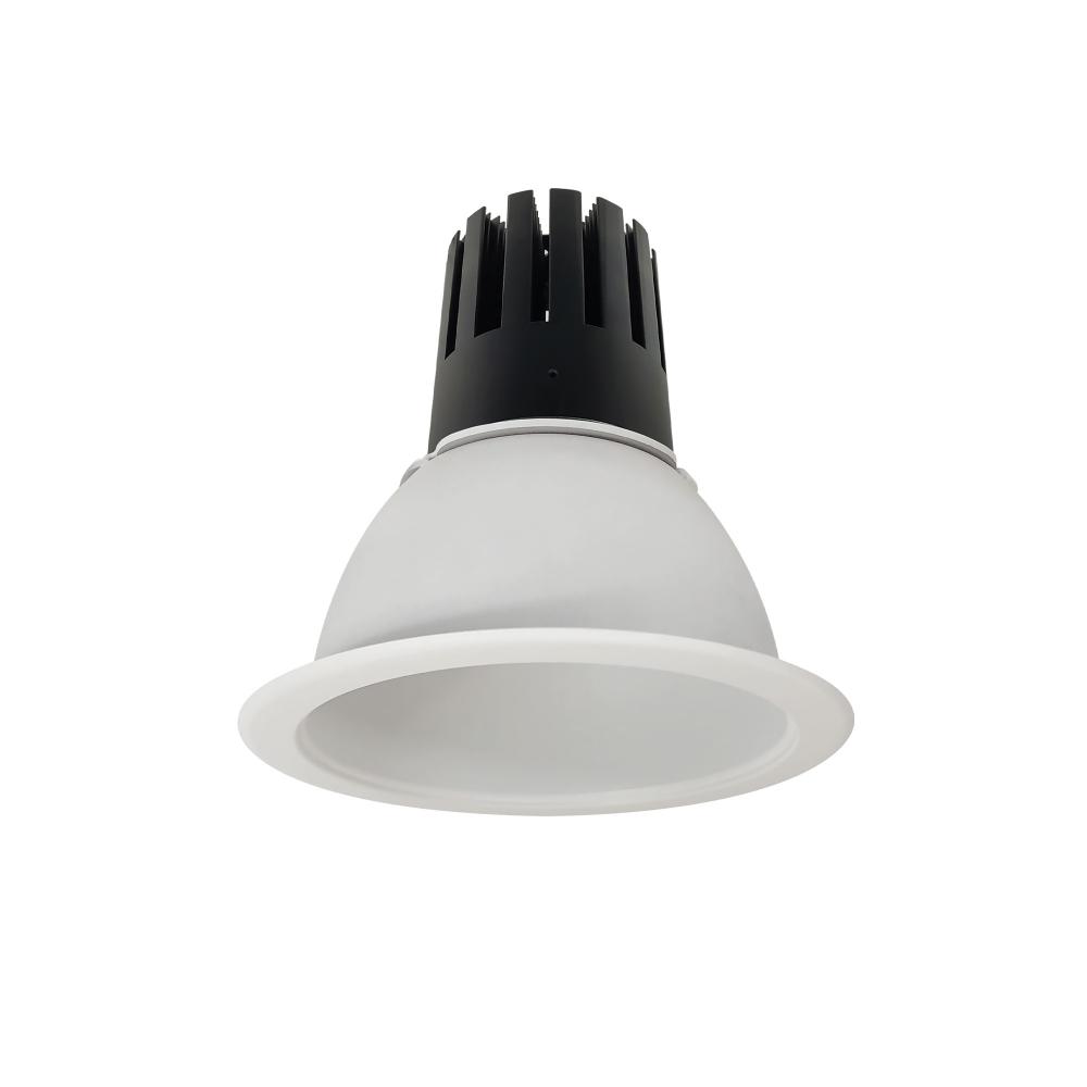 6" Sapphire III Round Open Reflector, 2500lm, 3000K, Narrow Flood Optic, Matte Powder White
