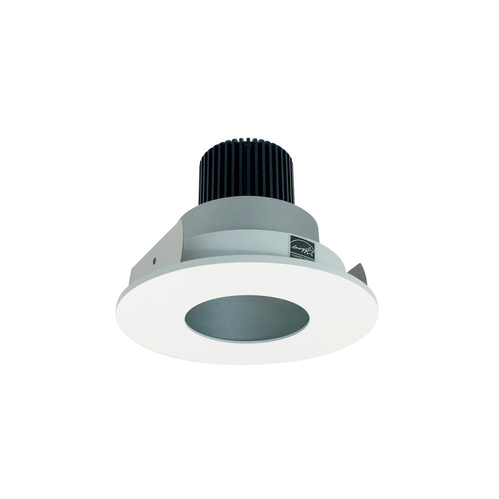 4" Iolite LED Round Pinhole, 1000lm / 14W, 3500K, Haze Pinhole / Matte Powder White Flange