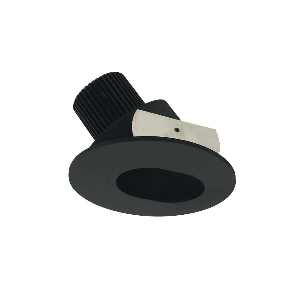 4" Iolite LED Round Adjustable Slot Aperture, 1000lm / 14W, 3500K, Black Slot Aperture / Black