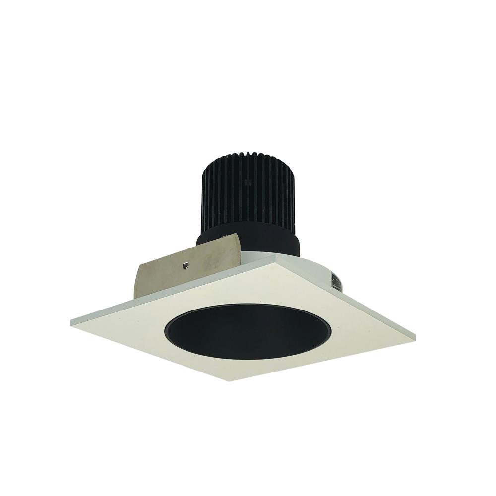 4" Iolite LED Square Reflector with Round Aperture, 800lm / 14W, Comfort Dim, Black Reflector /
