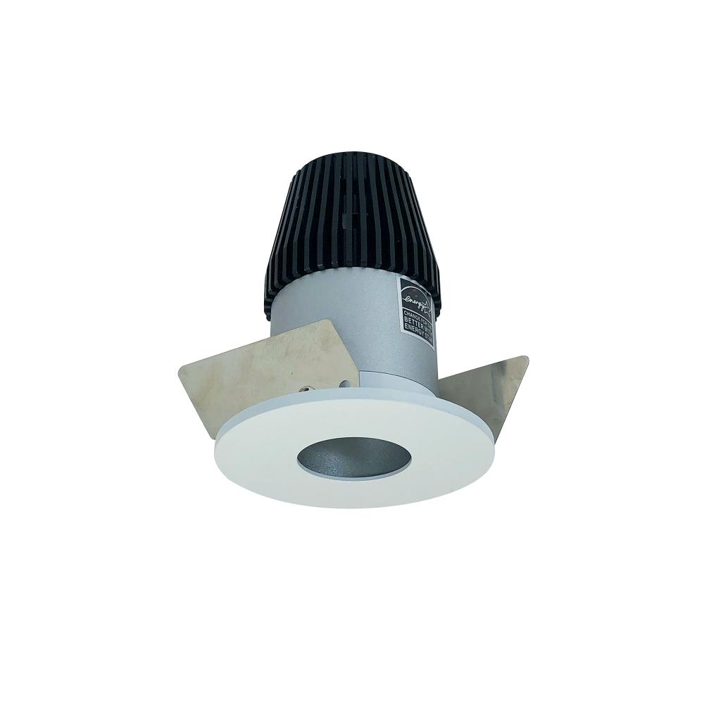 1" Iolite LED BWF Round Pinhole, 600lm, 3000K, Haze Pinhole / Matte Powder White Flange