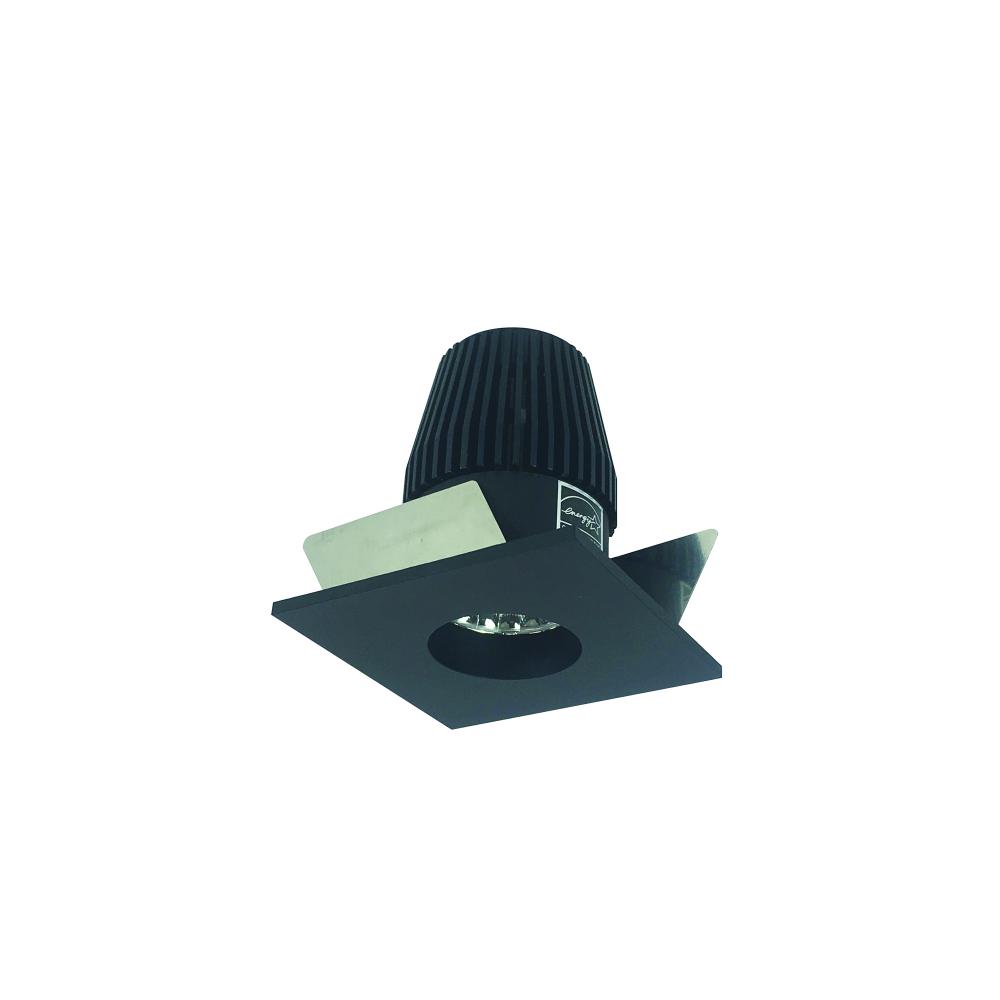 1" Iolite LED BWF Square Reflector with Round Aperture, 600lm, 3500K, Black Reflector with Round