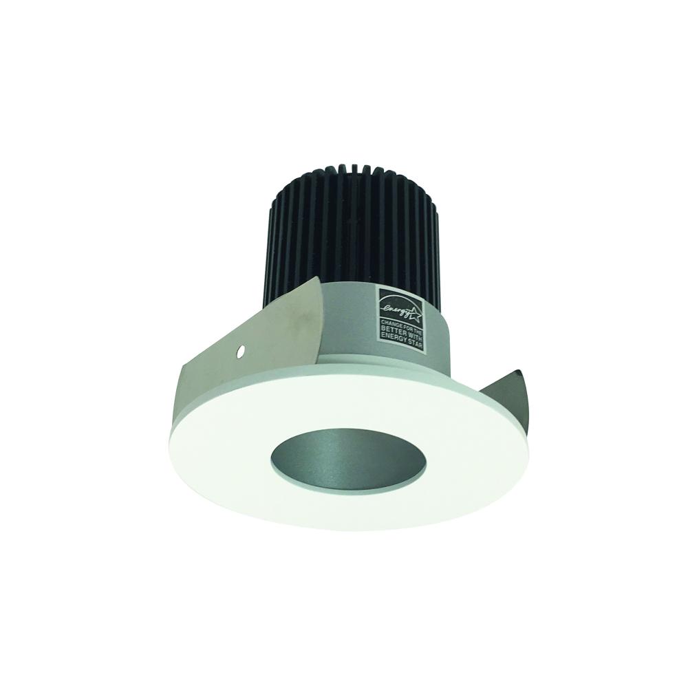 2" Iolite LED Round Pinhole, 1000lm / 14W, 2700K, Haze Pinhole / Matte Powder White Flange