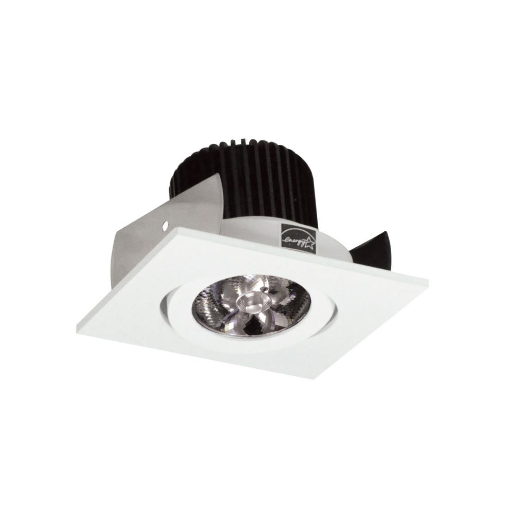 2" Iolite LED Square Adjustable Gimbal, 10-Degree Optic, 850lm / 12W, 4000K, Matte Powder White