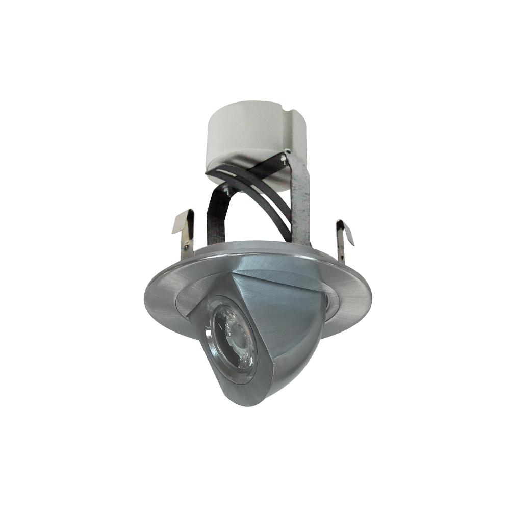 4" Cobalt Round Adjustable Elbow LED Retrofit, 800lm / 12W, 3000K, Natural Metal Finish