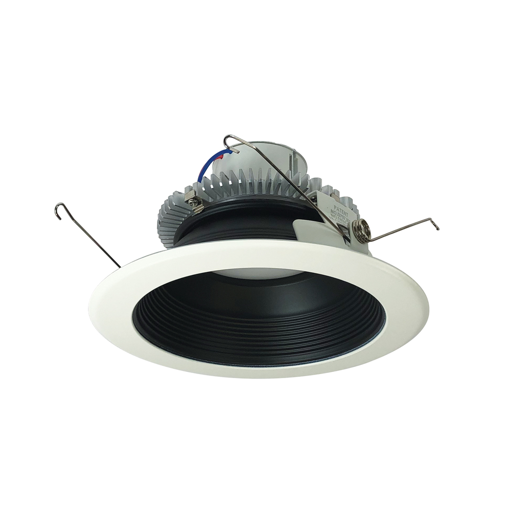 6" Cobalt Click Round Retrofit Baffle, 750lm / 10W, 2700K, Black Baffle / White Flange, 120-277V