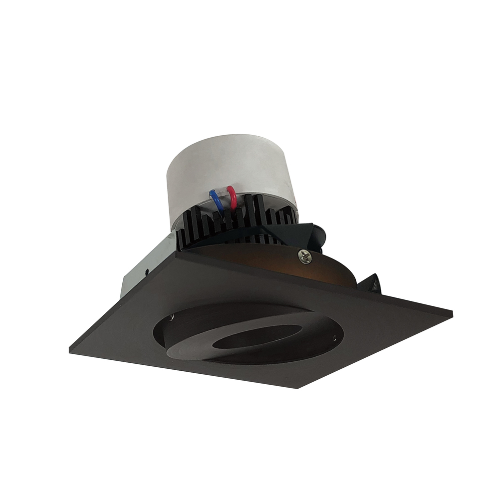 4" Pearl LED Square Adjustable Gimbal Retrofit, 1000lm / 12W, 2700K, Bronze Finish