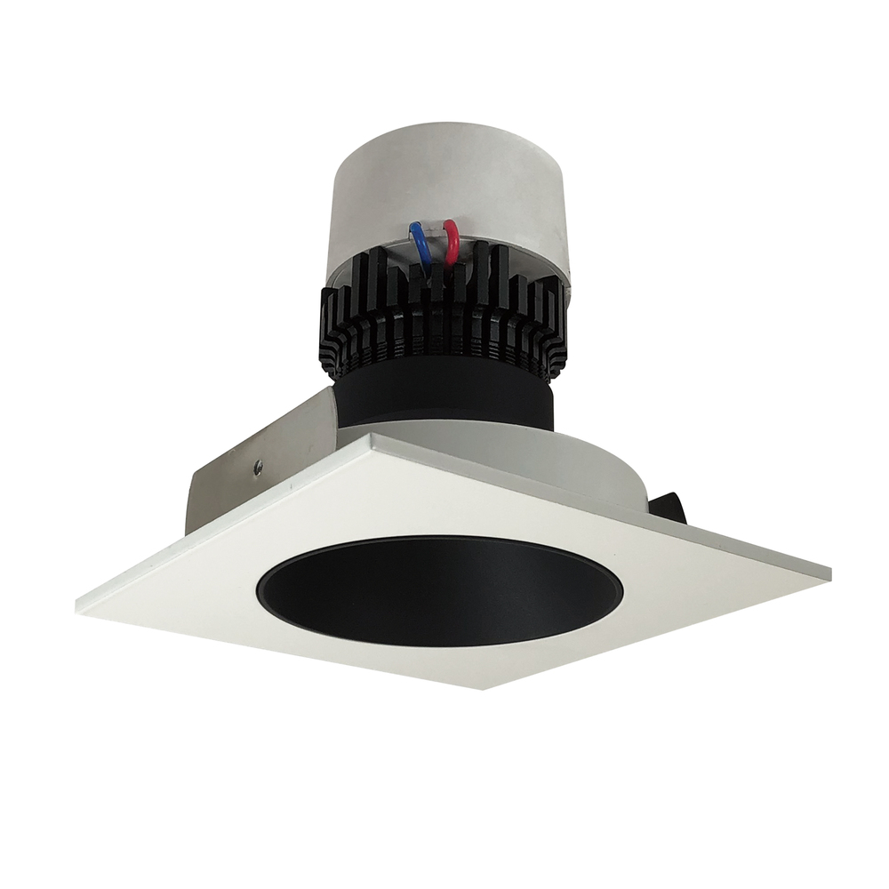 4" Pearl LED Square Retrofit Reflector with Round Aperture, 1000lm / 12W, 4000K, Black Reflector