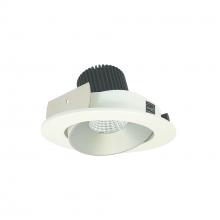 Nora NIO-4RC50XHZMPW - 4" Iolite LED Round Adjustable Cone Reflector, 800lm / 14W, 5000K, Haze Reflector / Matte Powder