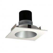Nora NIO-4SNDC50XHW - 4" Iolite LED Square Reflector with Round Aperture, 800lm / 14W, 5000K, Haze Reflector / White