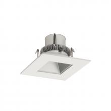 Nora NLCBC2-45635HZW/10LE4 - 4" Cobalt Click Square Retrofit Reflector with Square Aperture, 1000lm / 12W, 3500K, Haze