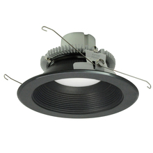 Nora NLCBC2-65235BB/10 - 6" Cobalt Click Round Retrofit Baffle, 1000lm / 12W, 3500K, Black Baffle / Black Flange