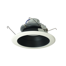 Nora NLCBC2-65240BW/A - 6" Cobalt Click Round Retrofit Baffle, 750lm / 10W, 4000K, Black Baffle / White Flange