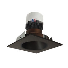Nora NPR-4SNDC27XBZ - 4" Pearl LED Square Retrofit Reflector with Round Aperture, 1000lm / 12W, 2700K, Bronze