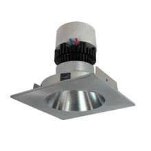 Nora NPR-4SNDC35XNN - 4" Pearl LED Square Retrofit Reflector with Round Aperture, 1000lm / 12W, 3500K, Natural Metal