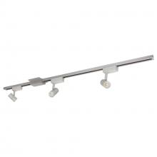 Nora NTLE-85027S - 4-ft Track Pack with (3) Aiden 800lm LED 80+ CRI 2700K Track Heads, Silver