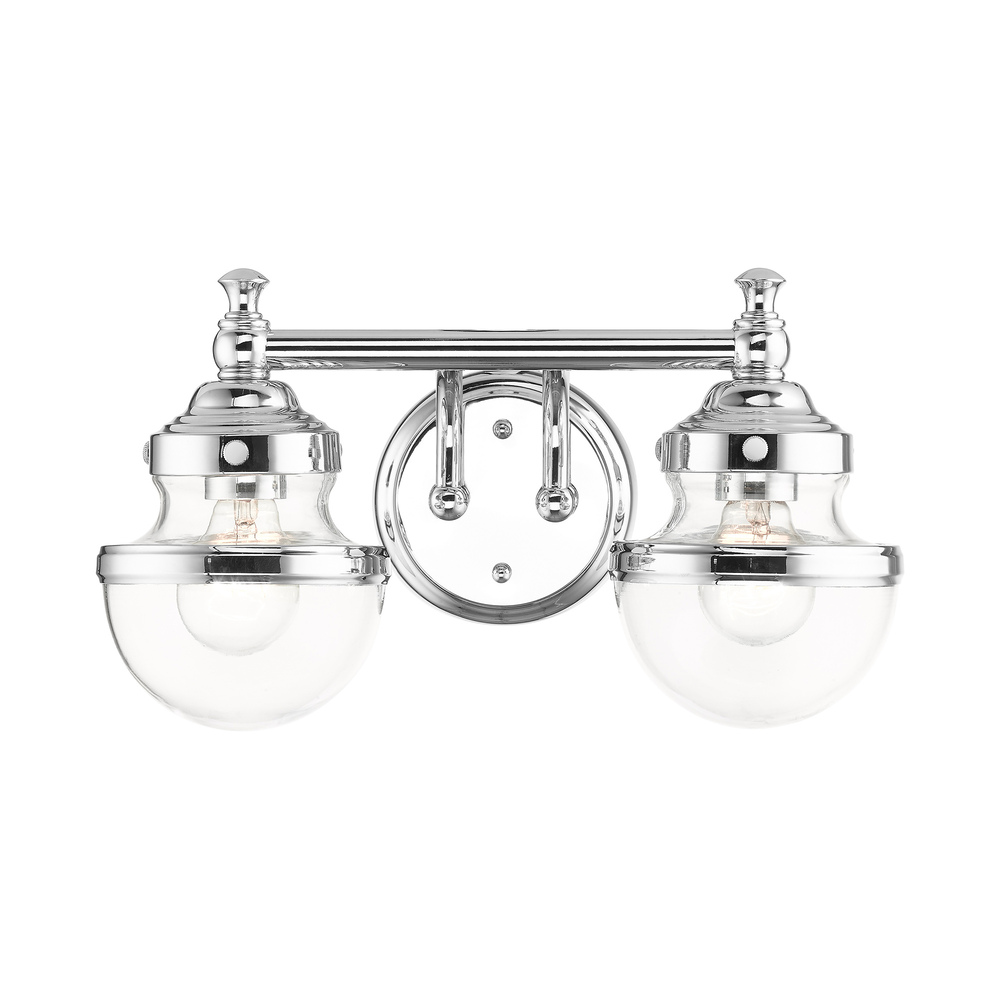 2 Lt Polished Chrome Bath Vanity
