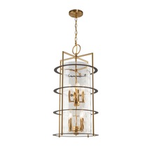 Artcraft AC11818BB - Burford Collection 8-Light Chandelier Brass & Black