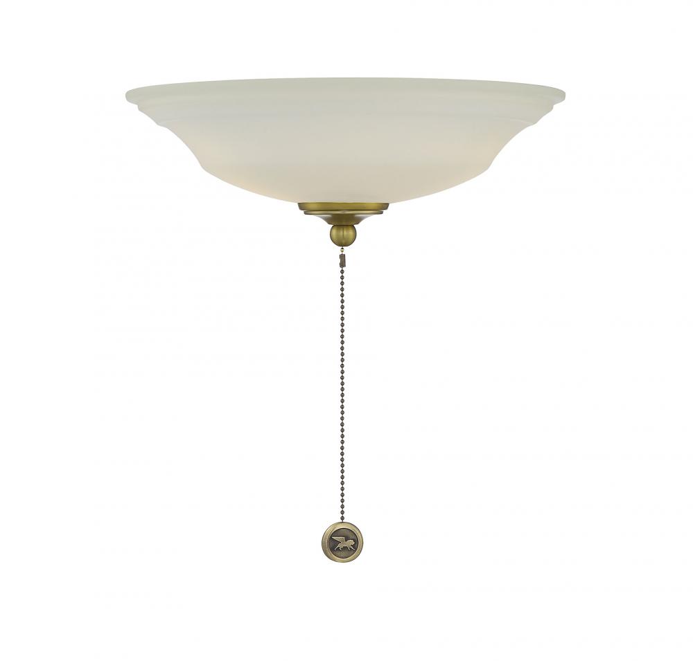 2-Light Fan Light Kit in Estate Brass