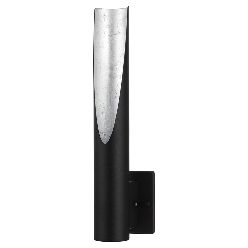 1 LT Wall Light w/ Black and Silver Finish