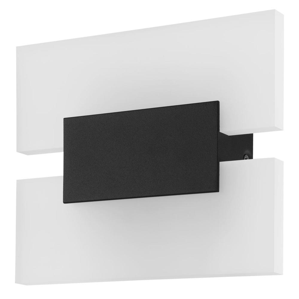1 LT Led Wall Light w/ Black Finish & Satin Acrylic Shade