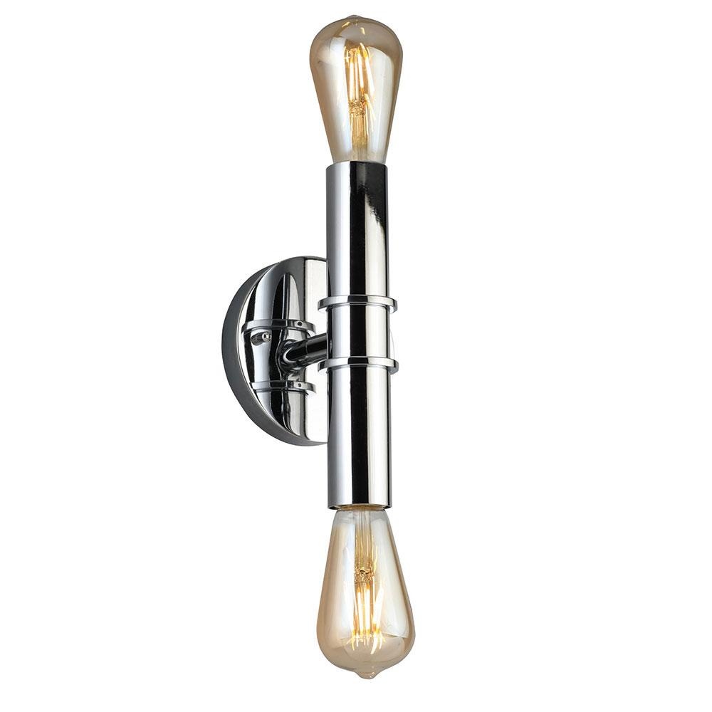 2 LT Open Bulb Bath/Vanity Light w/ Chrome Finish