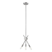Eglo 203479A - 3 LT Open Bulb Mini Pendant w/ Polished Nickel Finish & Semi-Adjustable Arms