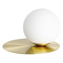 Eglo 39954A - 1 LT Table Lamp w/ Brushed Brass Finish & White Opal Glass Shade