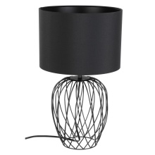 Eglo 43653A - 1 LT Table Lamp w/ Black Wire Frame Base & Black Fabric Shade