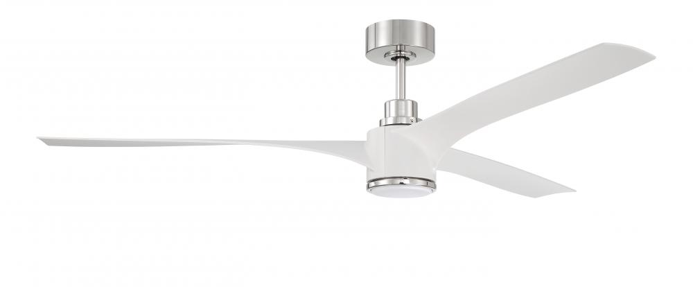 60" Ceiling Fan w/DC Motor, W/Blades & LED Light kit, Wi-Fi