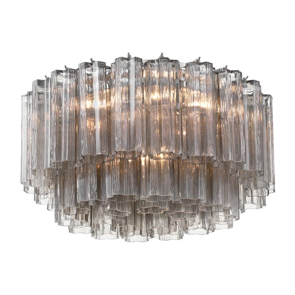 Addis 7 Light Polished Chrome Flush Mount