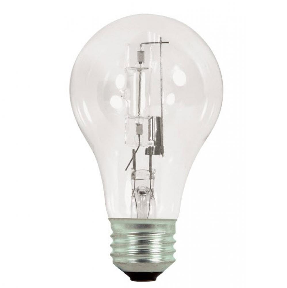 72 Watt Halogen A19 Clear 1000 Average rated hours 1490 Lumens Medium base 120 Volt 2 Pack