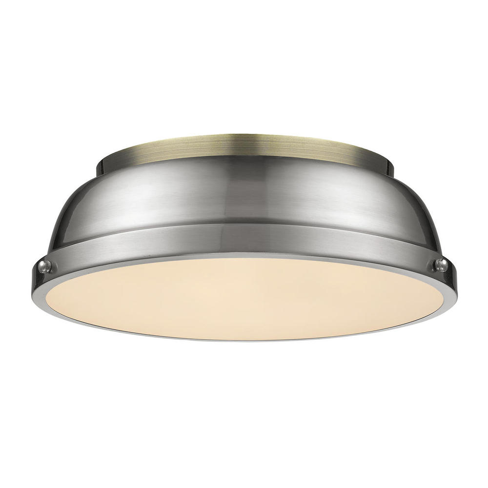 Duncan 1-Light Bath Vanity in Aged Brass with Clear Glass