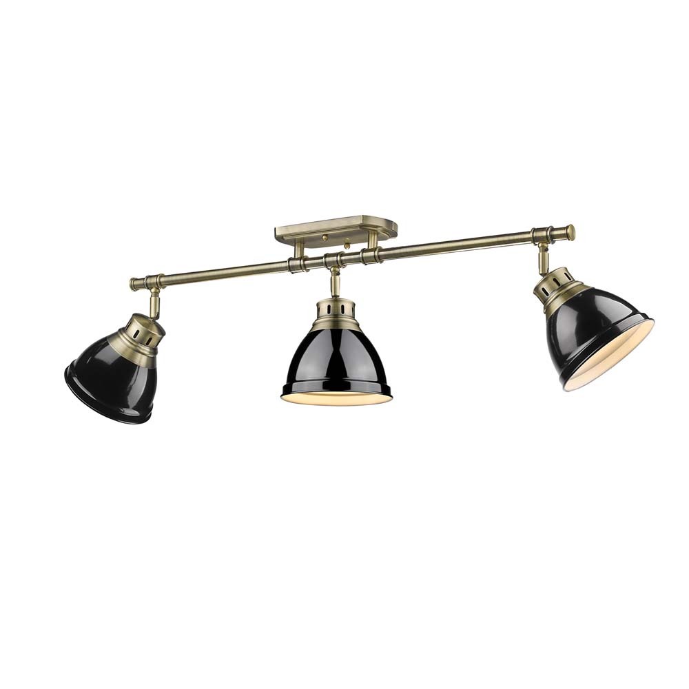 Calypso Semi-Flush in Matte Black with Matte Black Shade