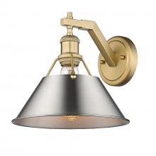 Golden 3306-1W BCB-PW - Orwell 1-Light Wall Sconce in Brushed Champagne Bronze with Pewter