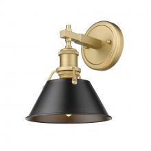 Golden 3306-BA1 BCB-BLK - Orwell 1-Light Bath Vanity in Brushed Champagne Bronze with Matte Black