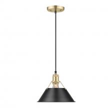 Golden 3306-M BCB-BLK - Orwell 10" Wide Medium Pendant in Brushed Champagne Bronze with Matte Black