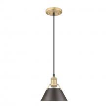 Golden 3306-S BCB-RBZ - Orwell 7.5" Wide Small Pendant in Brushed Champagne Bronze with Rubbed Bronze