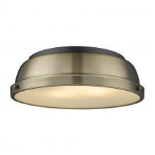 Golden 3602-14 BLK-AB - Duncan 1-Light Bath Vanity in Matte Black with Clear Glass