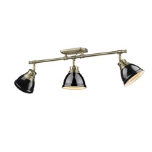 Golden 3602-3SF AB-BK - Calypso Semi-Flush in Matte Black with Matte Black Shade