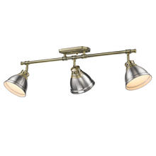 Golden 3602-3SF AB-PW - Shepard 2-Light Bath Vanity in Modern Brass with Matte Black