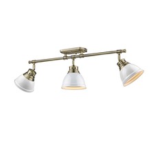 Golden 3602-3SF AB-WH - Shepard 2-Light Bath Vanity in Modern Brass with Matte White