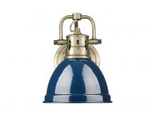 Golden 3602-BA1 AB-NVY - Duncan 1-Light Bath Vanity in Aged Brass with Matte Navy