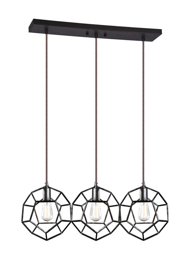 Geometry Series Rusty Black Pendant