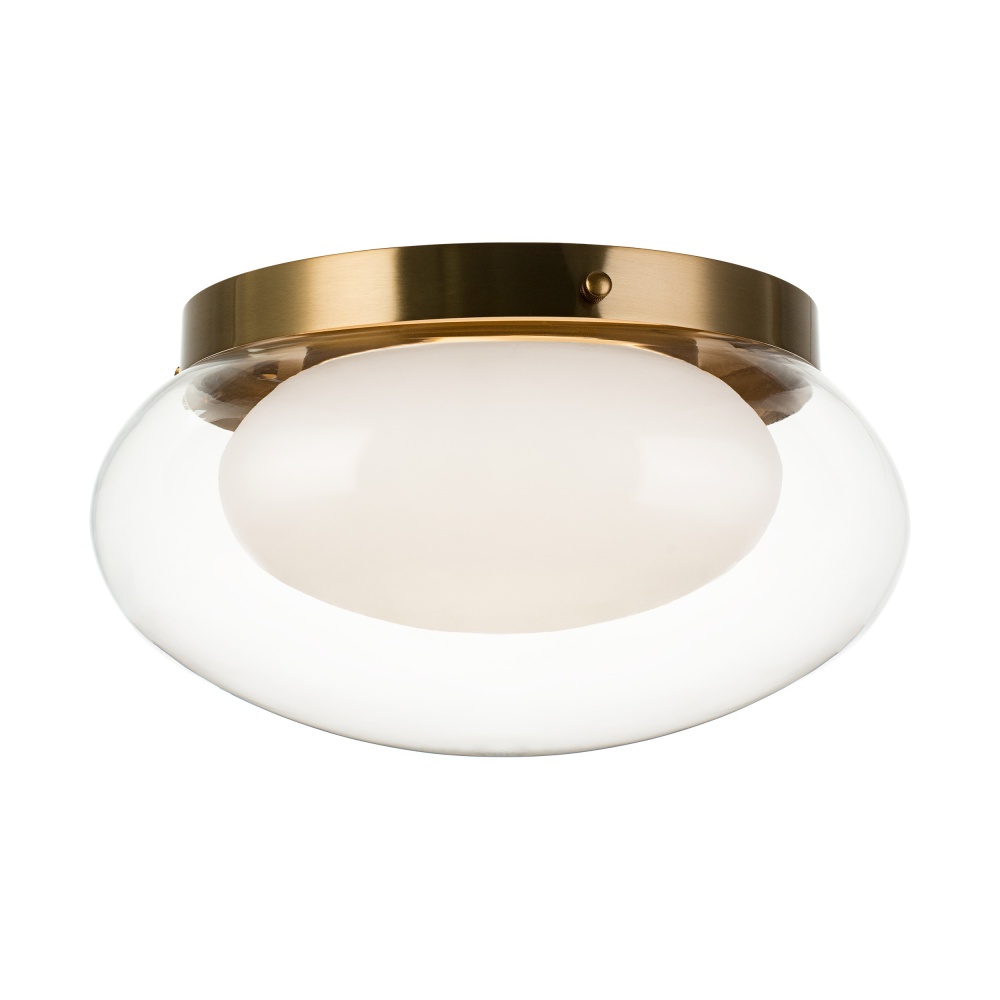 Caspian Aged Gold Brass Flush Mounts
