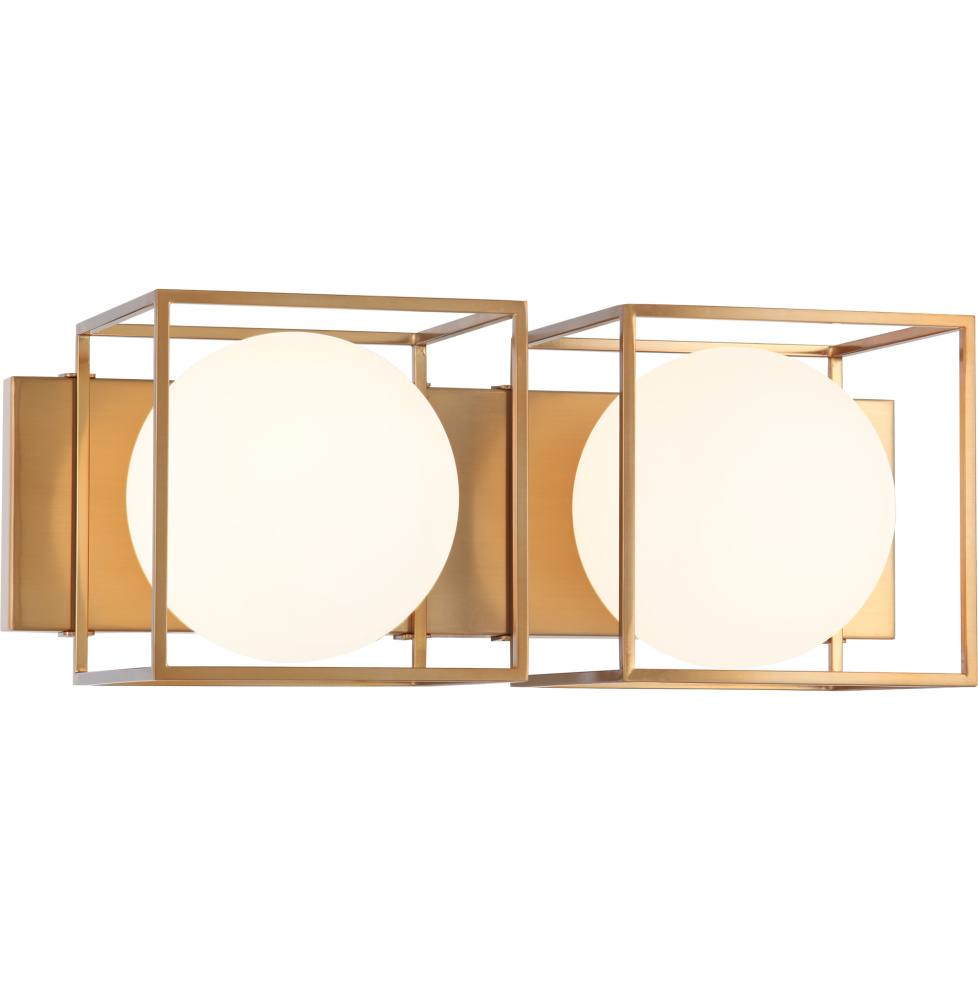 Squircle Aged Gold Brass Wall Sconce