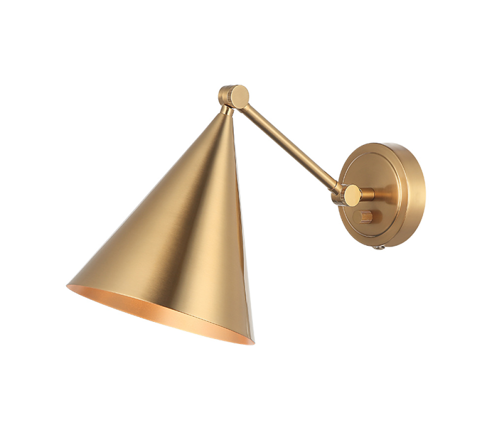 Pearson Aged Gold Brass Wall Sconce