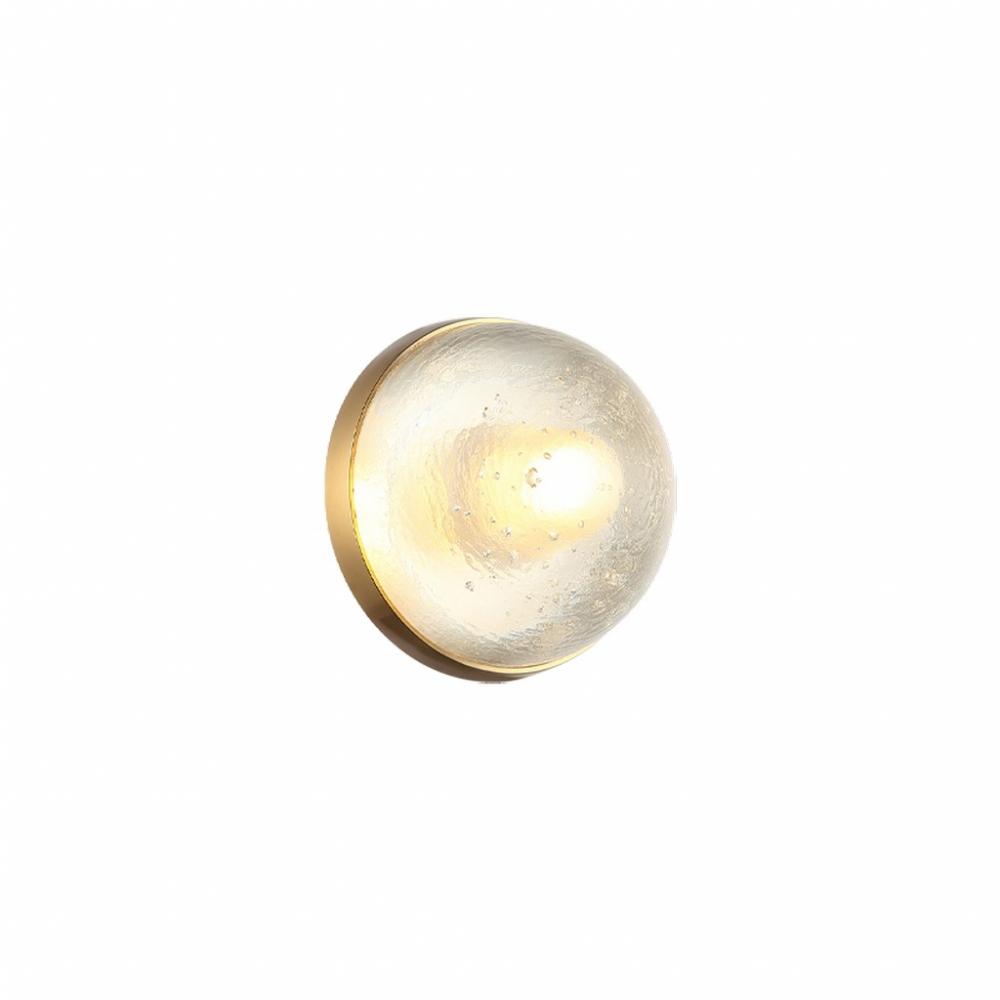 Misty Aged Gold Brass Wall Sconce / Ceiling Mount